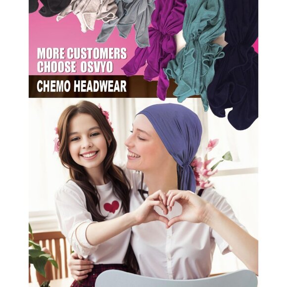 Chemo Headscarf for Women Hair Loss Slip On Cancer Turban Headwear Gift Pack - Picture 7 of 7